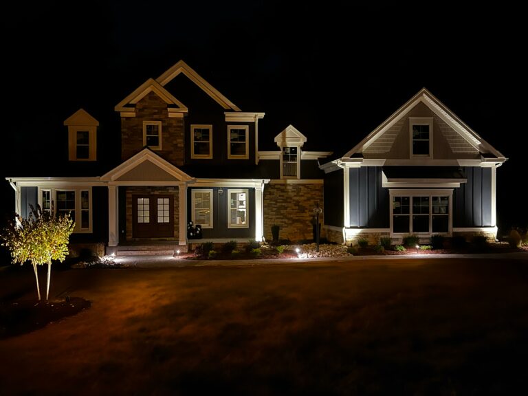 outdoor lighting on house